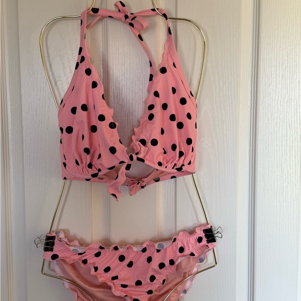 Chic Pink Polka Dot Bikini